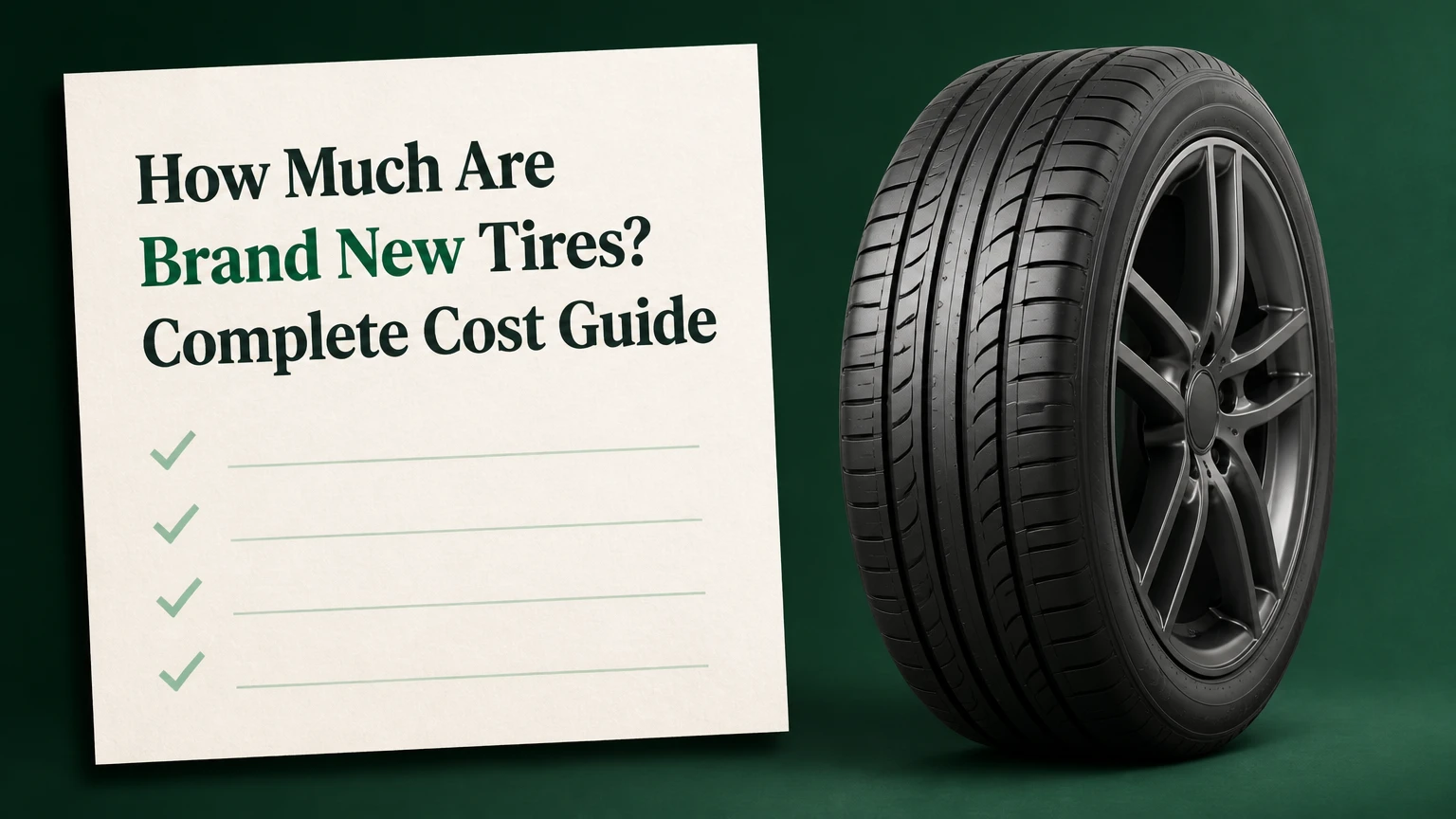 How Much Are Brand New Tires? Complete Cost Guide