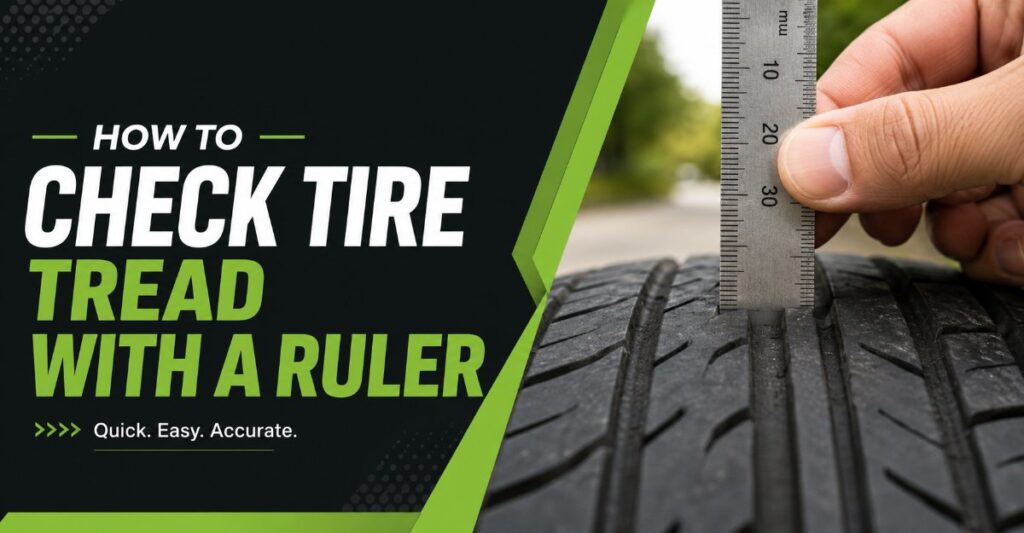 how to check tire tread with a ruler