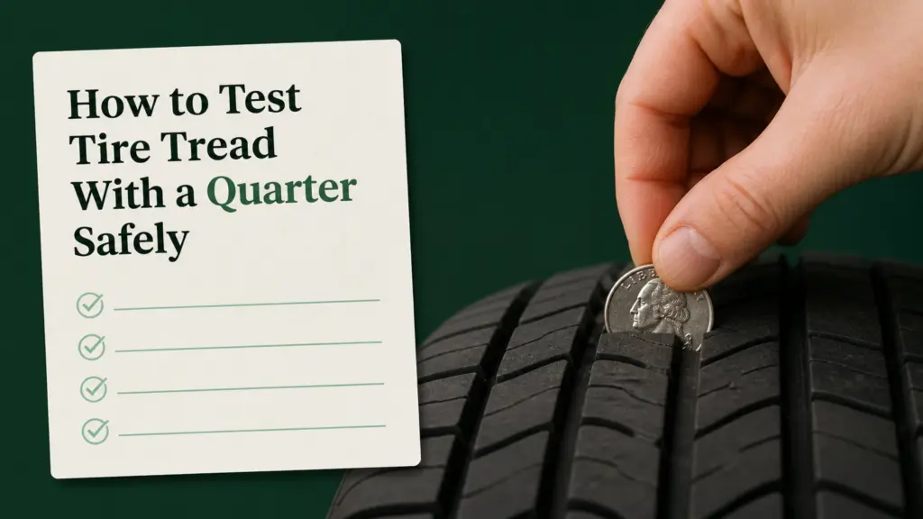 How to Test Tire Tread With a Quarter Safely