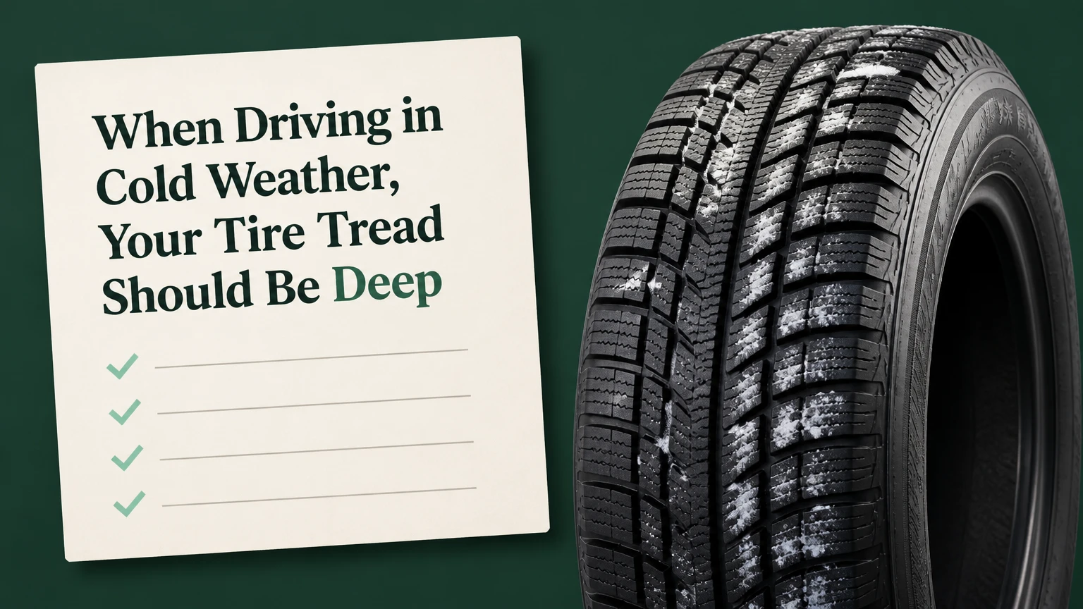 When Driving in Cold Weather, Your Tire Tread Should Be Deep