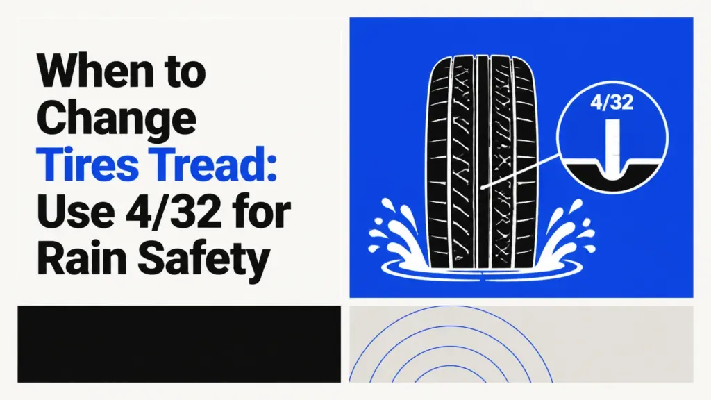 When to Change Tires Tread: Use 4/32 for Rain Safety