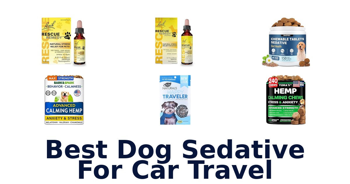 Best Dog Sedative For Car Travel