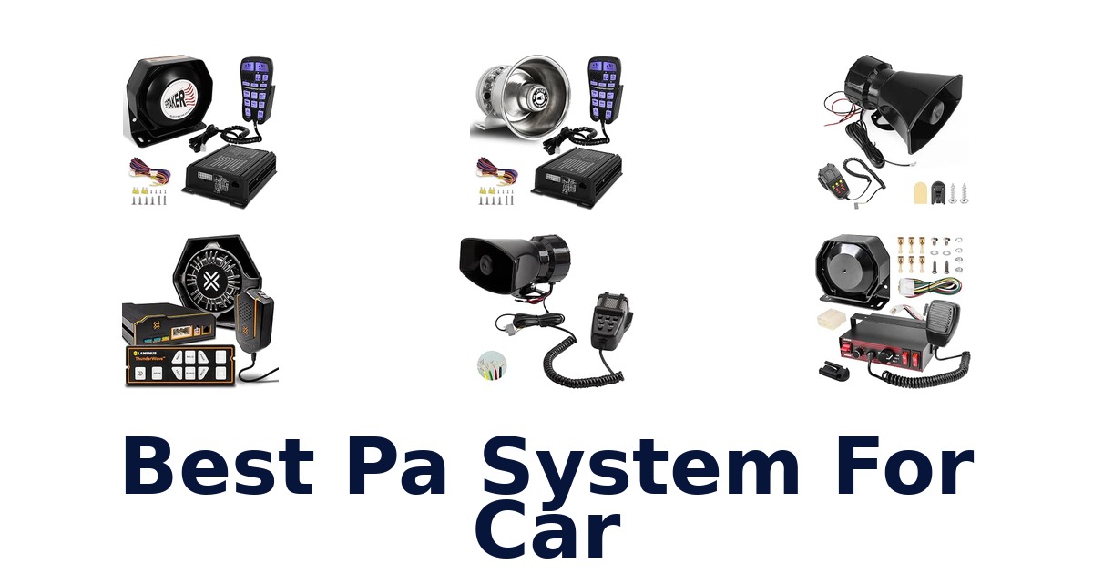 Best Pa System For Car